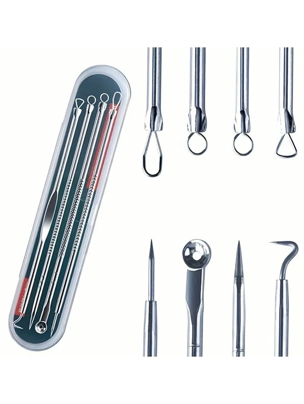 New - 4-Piece Stainless Steel Blackhead Remover Kit